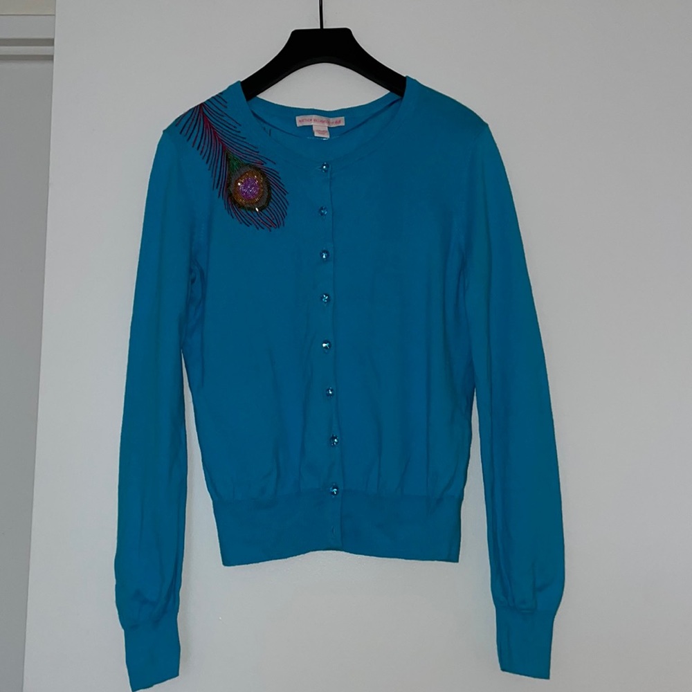 Embellished Matthew Williamson x H&M cotton and cashmere cardigan.